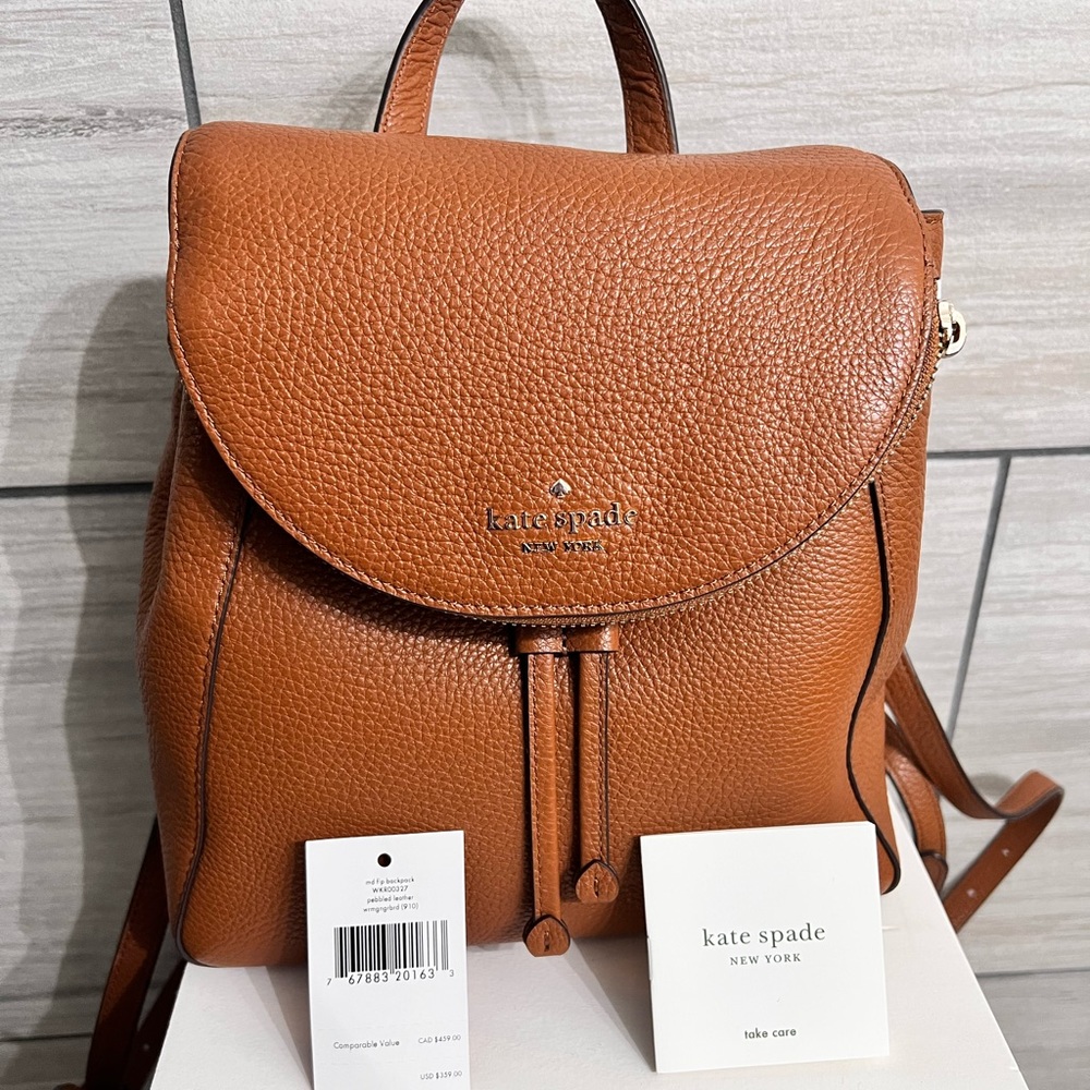Kate Spade Medium Flap Leather Backpack